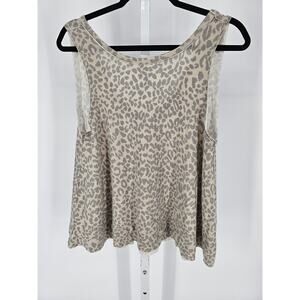 Together Women's Animal Skin Print Sleeveless V-neck Blouse Top Size S